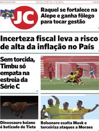 Capa do jornal Jornal do Commercio 22/04/2024
