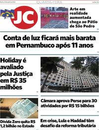 Capa do jornal Jornal do Commercio 24/04/2024