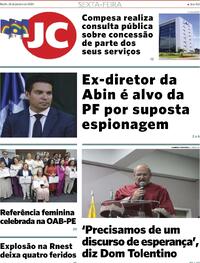Capa do jornal Jornal do Commercio 26/01/2024