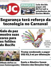 Capa do jornal Jornal do Commercio 27/01/2024