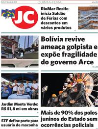 Capa do jornal Jornal do Commercio 27/06/2024