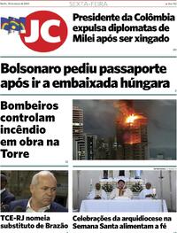 Capa do jornal Jornal do Commercio 29/03/2024