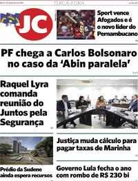 Capa do jornal Jornal do Commercio 30/01/2024