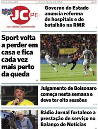 Capa do jornal Jornal do Commercio 01/09/2025