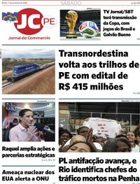Capa do jornal Jornal do Commercio 01/11/2025