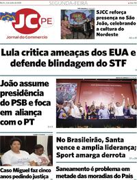 Capa do jornal Jornal do Commercio 02/06/2025