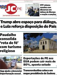 Capa do jornal Jornal do Commercio 02/08/2025