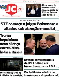 Capa do jornal Jornal do Commercio 02/09/2025