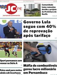 Capa do jornal Jornal do Commercio 03/08/2025