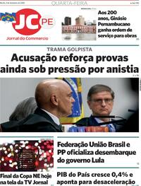 Capa do jornal Jornal do Commercio 03/09/2025