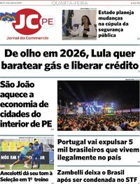 Capa do jornal Jornal do Commercio 04/06/2025
