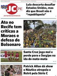 Capa do jornal Jornal do Commercio 04/08/2025