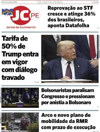 Capa do jornal Jornal do Commercio 06/08/2025
