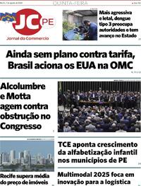 Capa do jornal Jornal do Commercio 07/08/2025