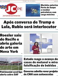 Capa do jornal Jornal do Commercio 07/10/2025