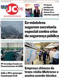 Capa do jornal Jornal do Commercio 07/11/2025