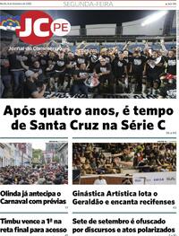 Capa do jornal Jornal do Commercio 08/09/2025