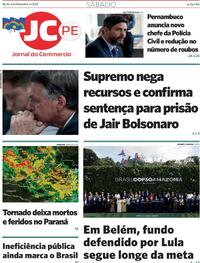 Capa do jornal Jornal do Commercio 08/11/2025