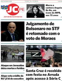 Capa do jornal Jornal do Commercio 09/09/2025
