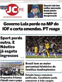 Capa do jornal Jornal do Commercio 09/10/2025