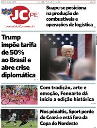 Capa do jornal Jornal do Commercio 10/07/2025
