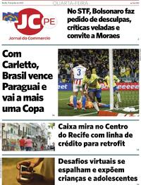 Capa do jornal Jornal do Commercio 11/06/2025