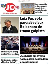 Capa do jornal Jornal do Commercio 11/09/2025