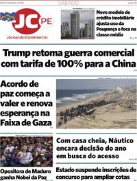 Capa do jornal Jornal do Commercio 11/10/2025