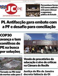 Capa do jornal Jornal do Commercio 11/11/2025