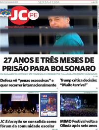 Capa do jornal Jornal do Commercio 12/09/2025