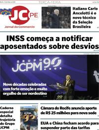 Capa do jornal Jornal do Commercio 13/05/2025