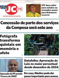 Capa do jornal Jornal do Commercio 13/09/2025