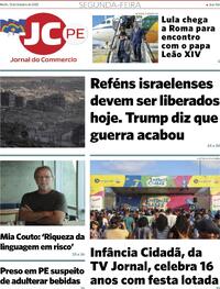 Capa do jornal Jornal do Commercio 13/10/2025