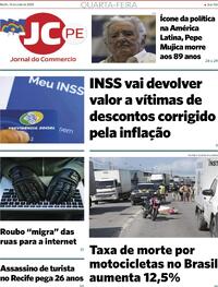 Capa do jornal Jornal do Commercio 14/05/2025