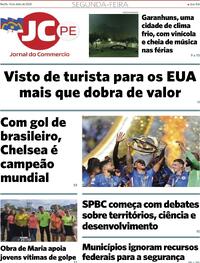 Capa do jornal Jornal do Commercio 14/07/2025