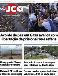 Capa do jornal Jornal do Commercio 14/10/2025