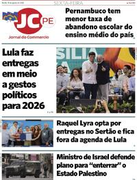 Capa do jornal Jornal do Commercio 15/08/2025