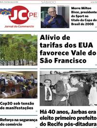 Capa do jornal Jornal do Commercio 15/11/2025