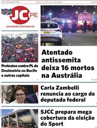 Capa do jornal Jornal do Commercio 15/12/2025