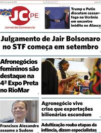 Capa do jornal Jornal do Commercio 16/08/2025