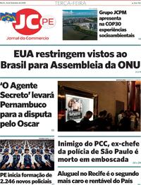 Capa do jornal Jornal do Commercio 16/09/2025