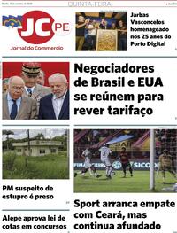 Capa do jornal Jornal do Commercio 16/10/2025