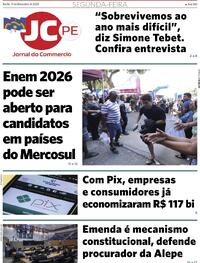 Capa do jornal Jornal do Commercio 17/11/2025