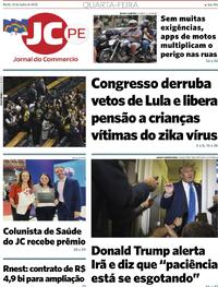 Capa do jornal Jornal do Commercio 18/06/2025