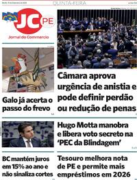 Capa do jornal Jornal do Commercio 18/09/2025