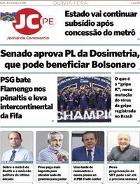 Capa do jornal Jornal do Commercio 18/12/2025