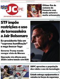 Capa do jornal Jornal do Commercio 19/07/2025