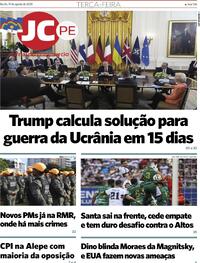 Capa do jornal Jornal do Commercio 19/08/2025