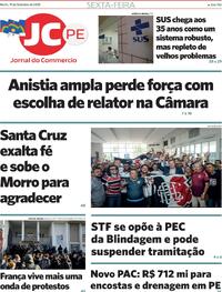 Capa do jornal Jornal do Commercio 19/09/2025