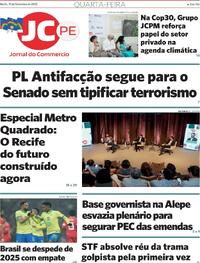 Capa do jornal Jornal do Commercio 19/11/2025